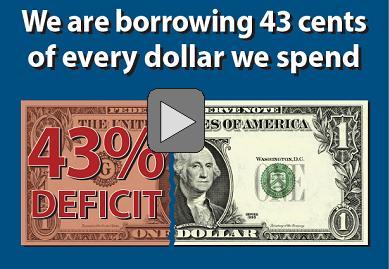 43 cents of every dollar borrowed chart